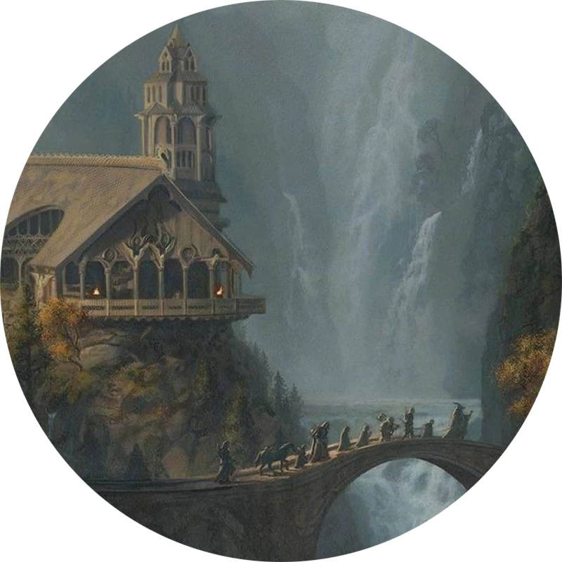 HD Печать на холсте, настенный арт, Lotr Rivendell, Властелин колец, плакаты, хоббит, картина маслом, декоративная картина, Современное украшение дома