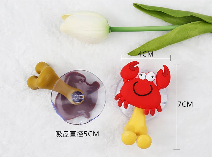 

Cartoon Animal Toothbrush Holder Rack Sucker Toothbrush Toothpaste Holder Organizer For Kids Bathroom Accessories Wall-Mounted