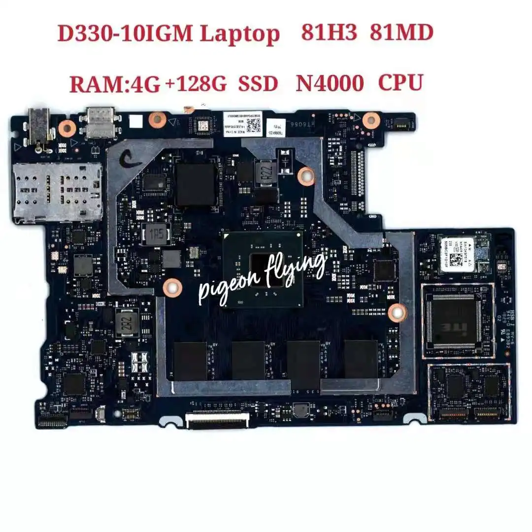 

for Lenovo ideapad D330-10IGM Laptop Motherboard 81H3 CPU:N4000 RAM:4G SSD:128G HSB J MV-6 E89382 Test Ok