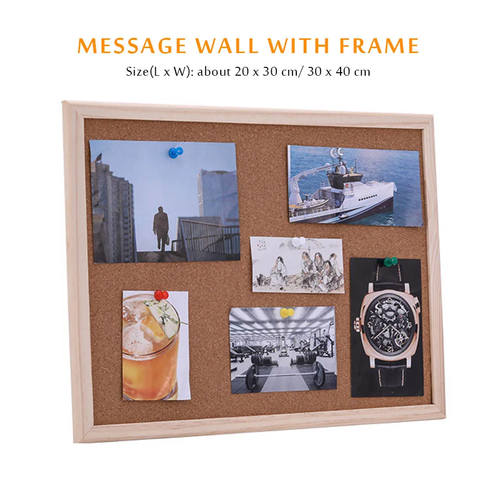 Cork Board Hanging Bulletin Kindergarten Pictures Background DIY Classroom Living Room Photo Display Message Wall With Frame | Дом и сад