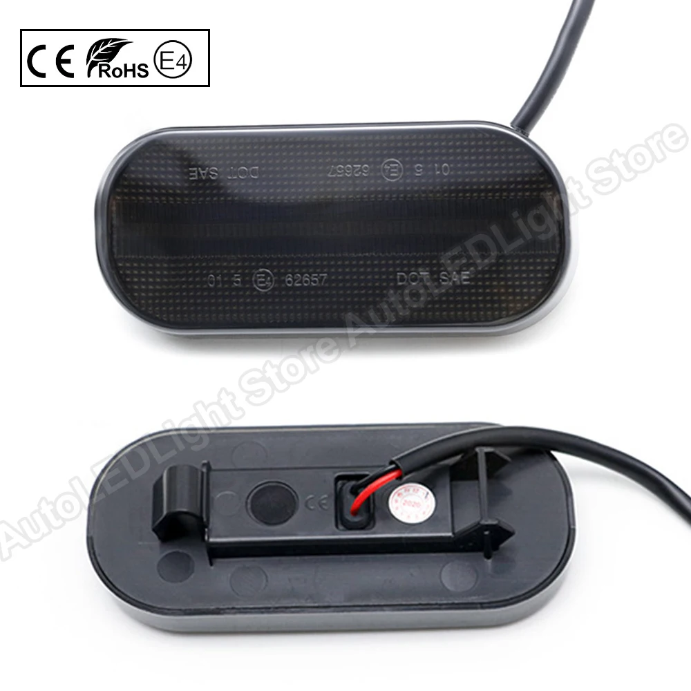 2 шт. дымчатые линзы светодиодный боковой габаритный фонарь светильник янтарного