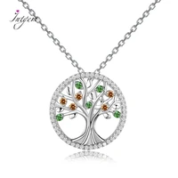 new design 2018 wedding necklaces pendants for women 925 silver jewelry necklace with colorful gemstone hot sale christmas gift