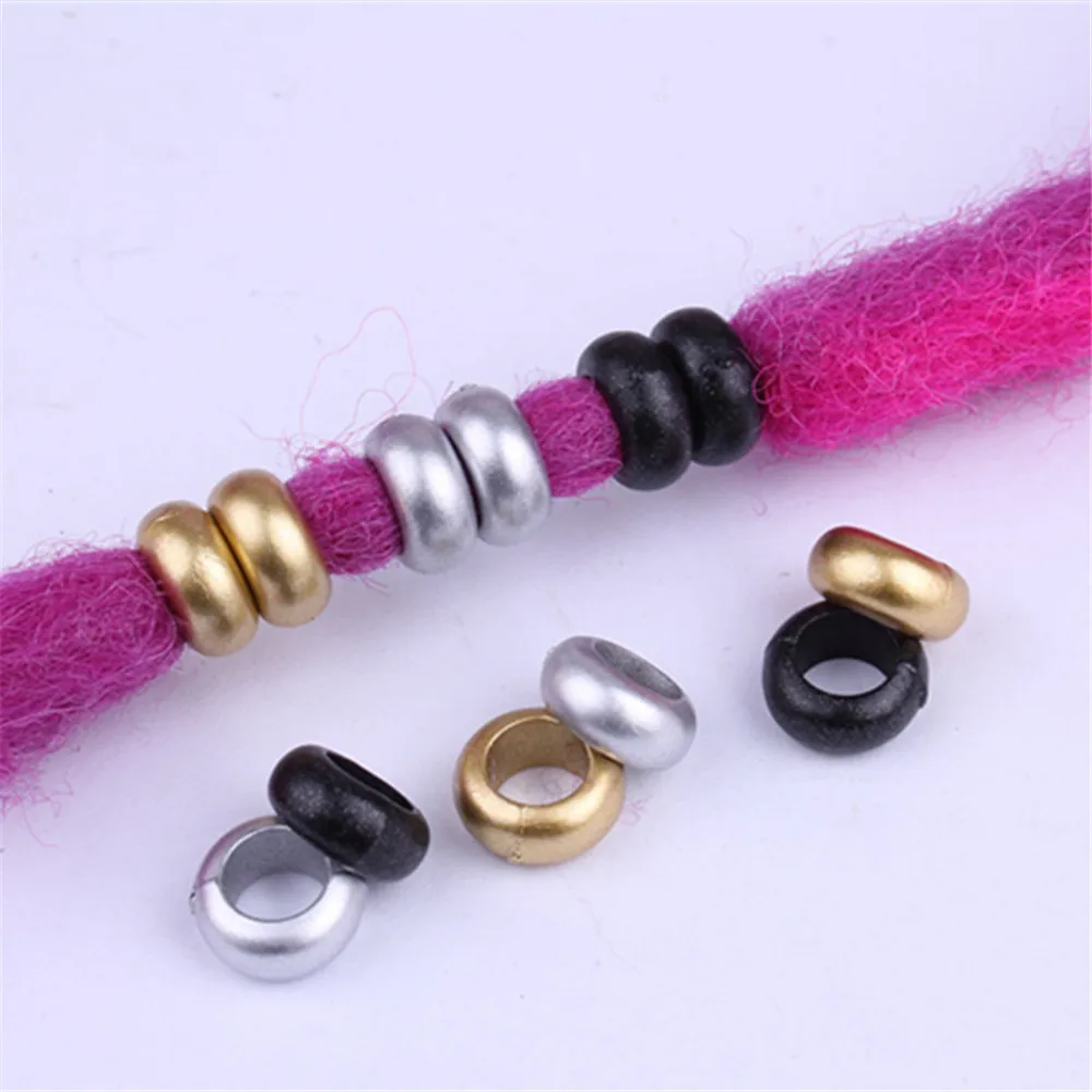 

10Pcs Plastic Hair Beads For Dreadlocks Hair Braid Tubes Cuffs Beads Dreadlock Bead Clip Women Styling Tools Hair Accessories