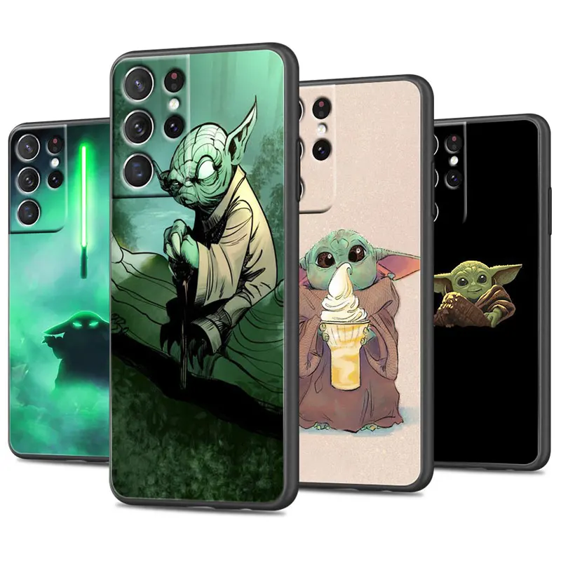 

Lightsaber Star Wars Yoda For Samsung Galaxy S22 S21 Ultra S20 FE Lite S10 S9 S8 Plus 5G Silicone Soft Black Phone Case