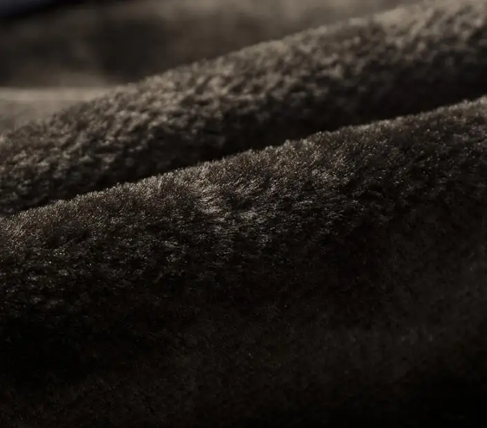 

Fur collar plus velvet casual woolen coat men thicken trench coats long sleeves overcoat mens cashmere coat england black B361