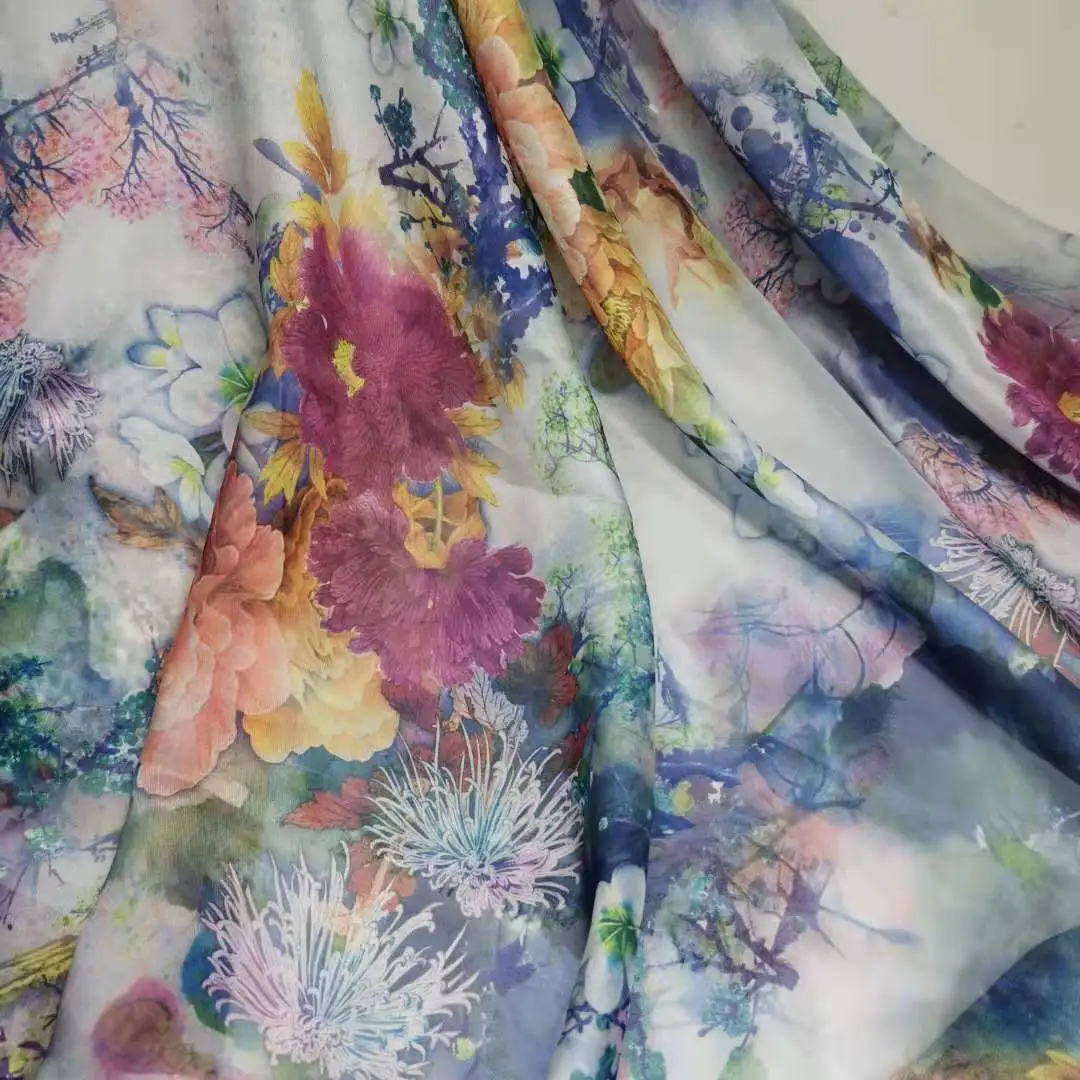 Распродажа танцевальная ткань тонкий шифоновый костюм 30D для творчества сцены