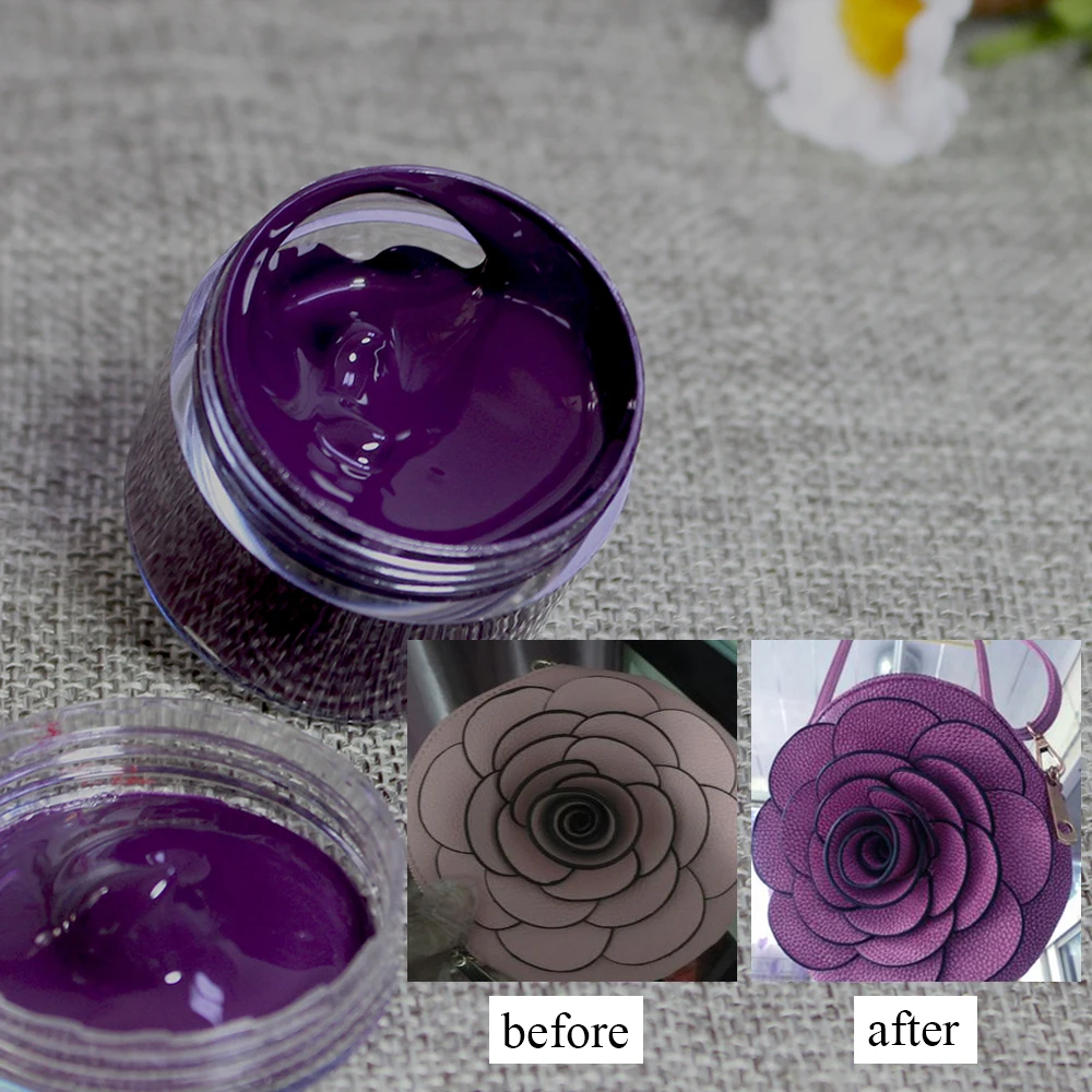 Краска для обуви фиолетового и красного цвета 30 мл|bag a|shoes abag bag |