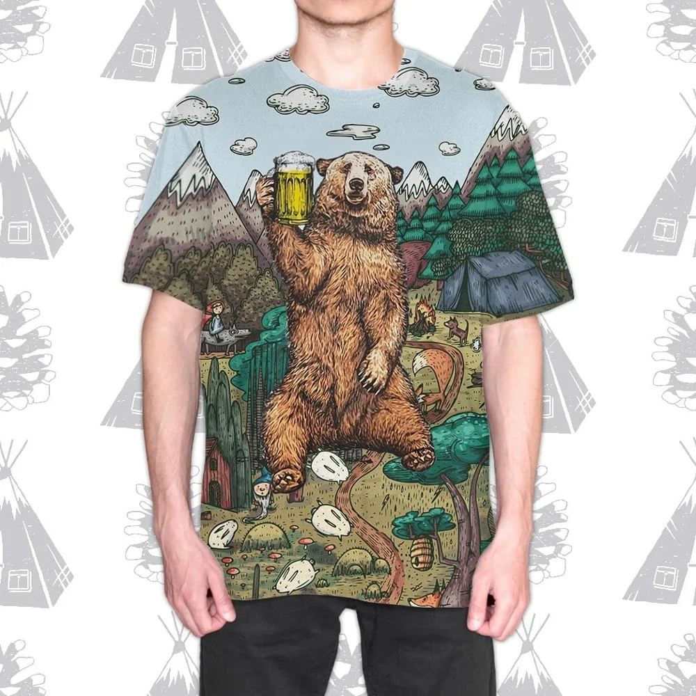 

2020 Summer Men t shirt 3D Camping I Hate People Printed T-Shirts Harajuku Casual short Sleeve Tee shirts Unisex Cool t-shirt