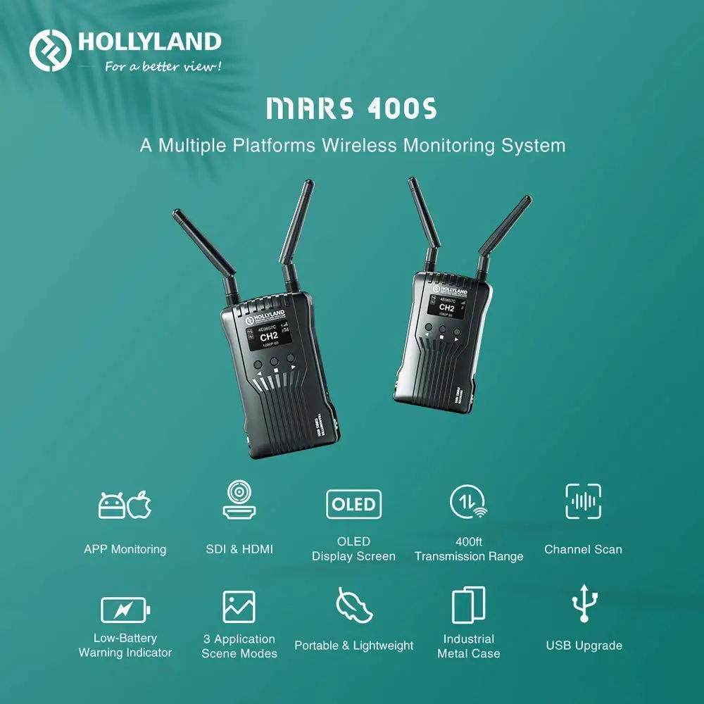 Hollyland Mars 400S беспроводной видеопередатчик SDI/HDMI приемник для цифровой зеркальной
