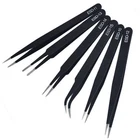 Набор антистатических пинцетов из нержавеющей стали ESD, набор инструментов для технического обслуживания и ремонта, промышленные точные прямые щипцы, Ремонтный инструмент