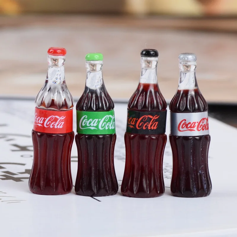 

8PCS New Dollhouse Miniature Mini Coke Beverage Bottle Soda Drink Pretend Play Food Toy Kitchen Accessories Toys