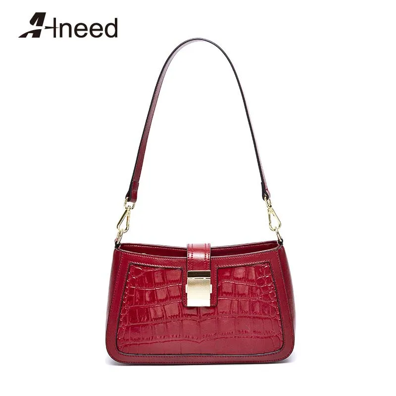 ALNEED роскошные женские сумки дизайнерские из натуральной кожи сумка на плечо