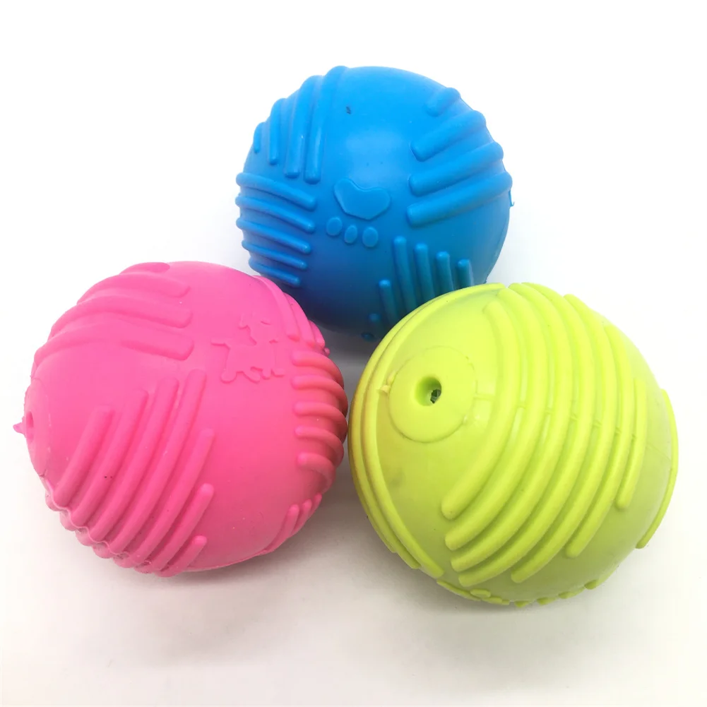 

Pet Supplies Toys Molar Bite-resistant Ball Dog Toy Interactive Rubber Chew Toys Squeak Training Durable Playing Balls For Dogs