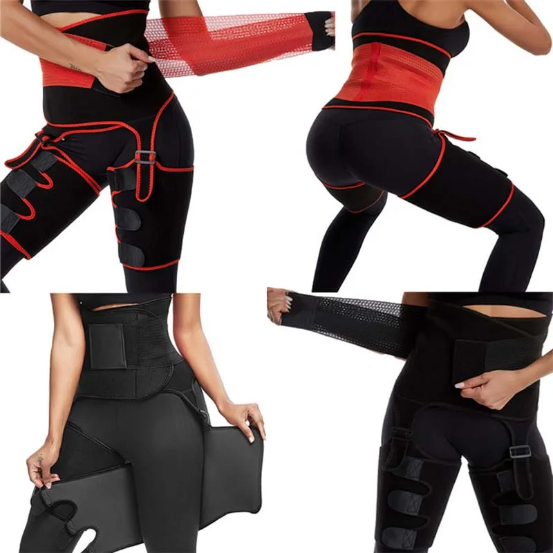 Waist And Thigh Trimmer Neoprene Thermo Trainer Leg Shaper Corset Weight Loss Slimmer Fat Burning Sweat Sauna Workout Wrap Belt