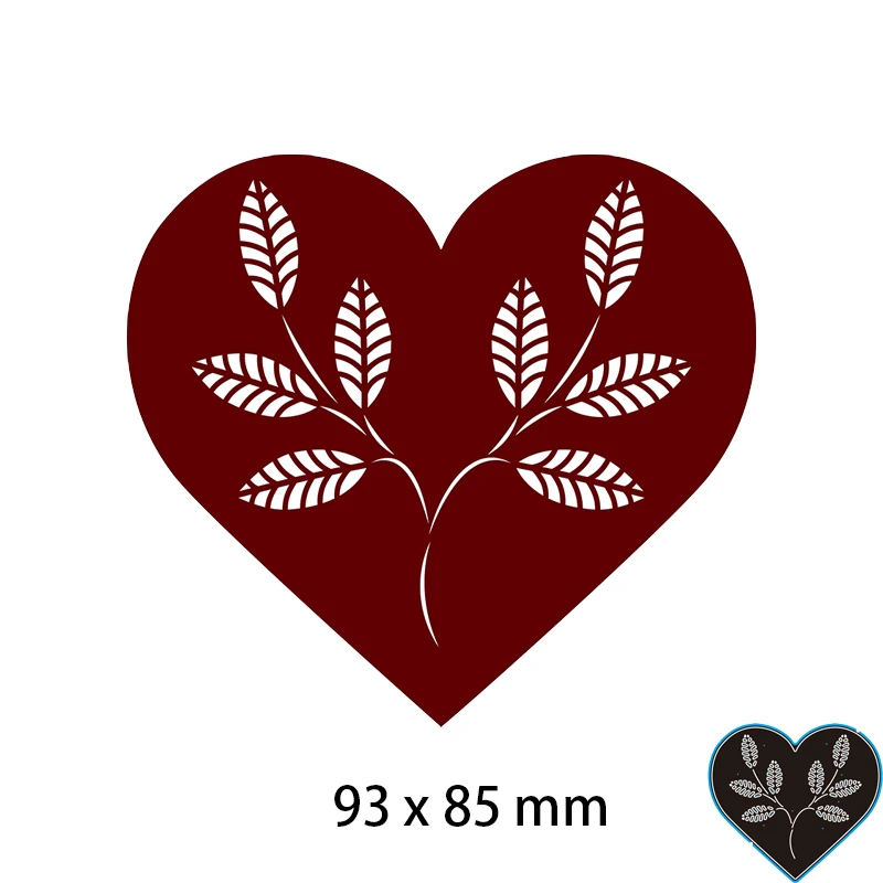

Режущие штампы в виде сердца и дерева, металлические, для рукоделия, скрапбукинга, фотоальбома, открытки с тиснением, 93 х 85 мм
