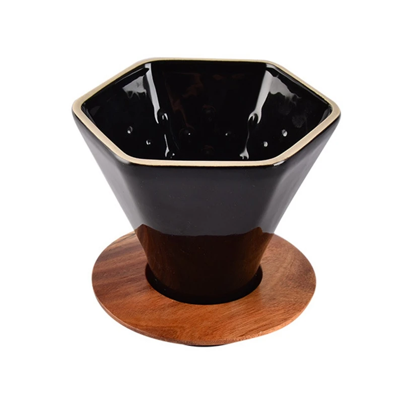 

Ceramic Coffee Dripper Engine Coffee Drip Filter Cup Permanent Pour Over Coffee Maker For 4-7 Cups