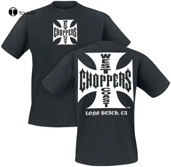 West Coast Iron Cross Choppers T-Shirt Black Fashion Mens Tees Tee Shirt 1