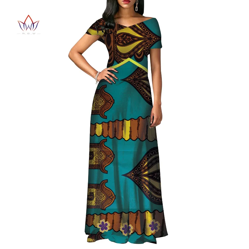 fashion African Dresses for Women Dashiki short sleeve Africa clothing Plus Size Patchwork Party Dresses for Women WY3924