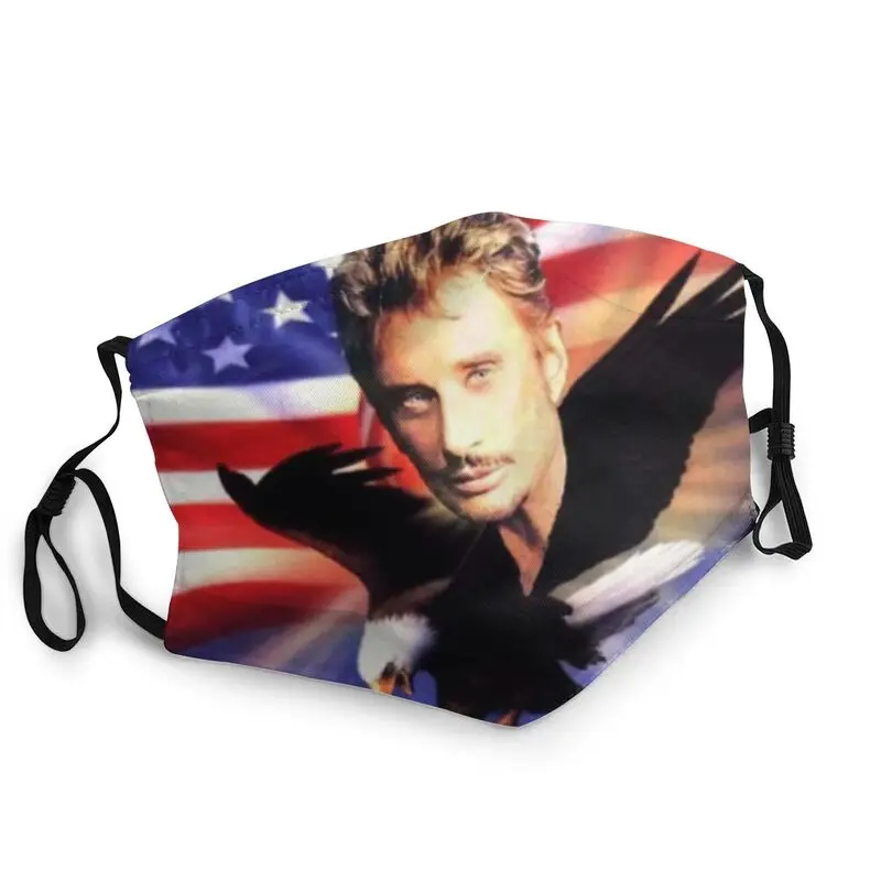 

Breathable Johnny Hallyday Eagle Mouth Face Mask Adult French Rock Mask Men Women Anti Haze Dust Protection Respirator Muffle