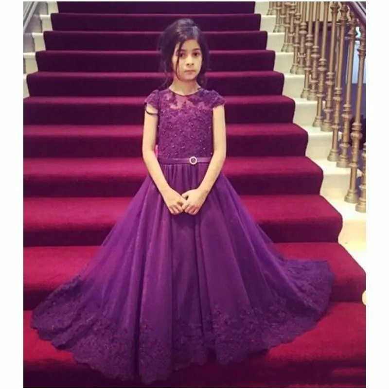 Платье для первого причастия фиолетовые платья с большим бантом и цветами