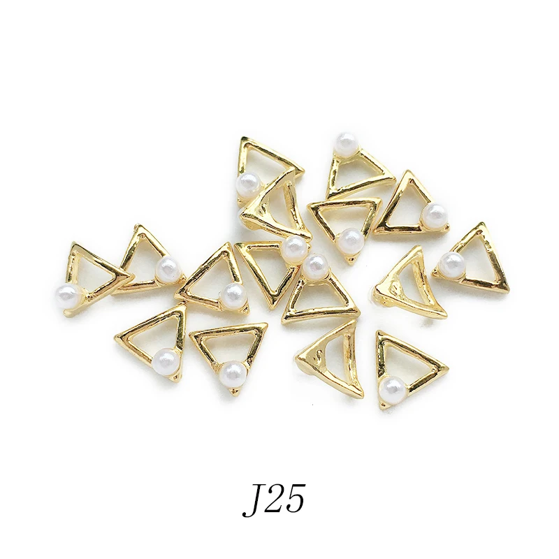 30 шт. Золотое крыло/треугольники/цветок/капля/квадратные Стразы дизайн ногтей