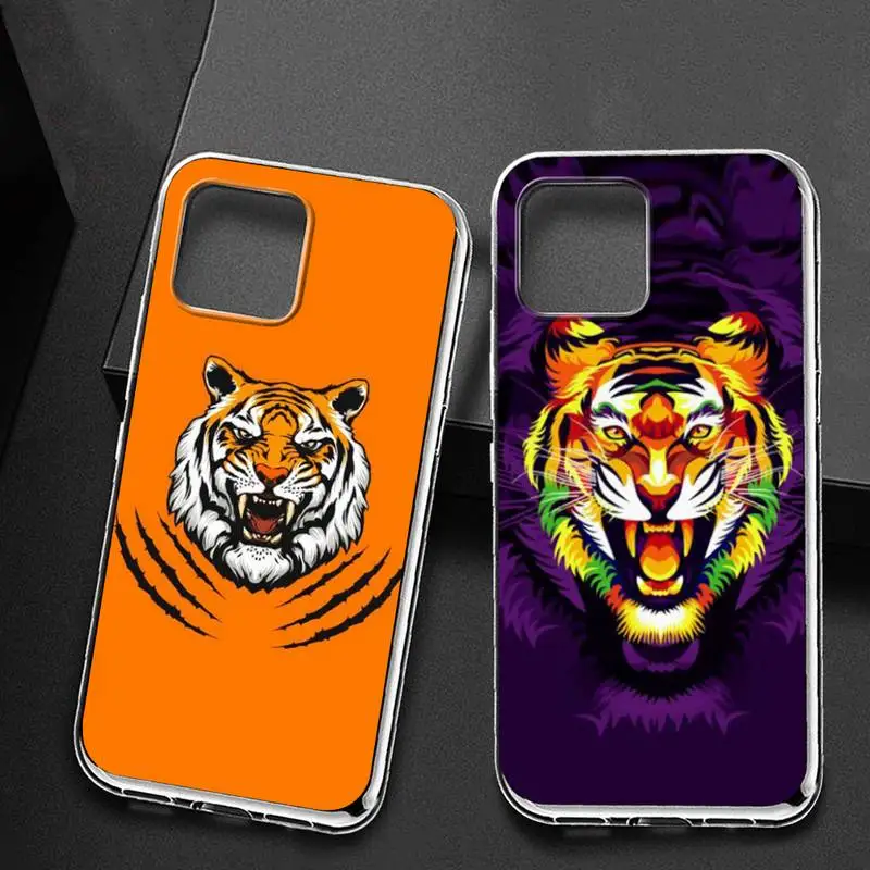 

Ferocious tiger head Phone Case for iPhone 11 12 13 pro XS MAX 12 13 Mini 8 7 6 6S Plus X SE 2020 XR phone covers