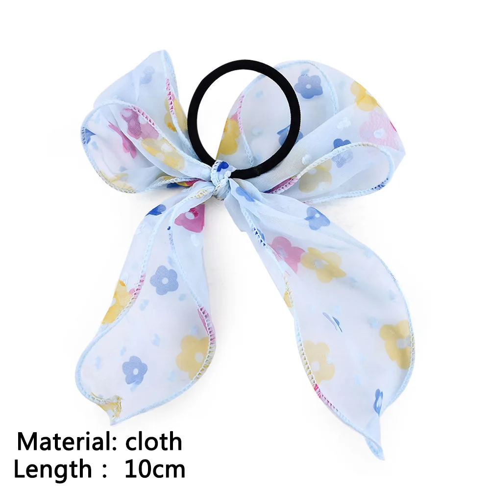 

Chiffon Bowknot Satin Silk Hair Scrunchies Ponytail Holder Rubber Bands Women Hair Tie Hair Rope Fashion Hair Accessories
