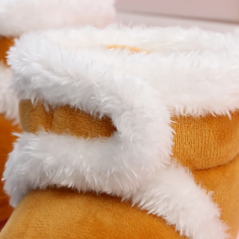 Милые осенне-зимние ботинки для младенцев ручной работы маленьких девочек и