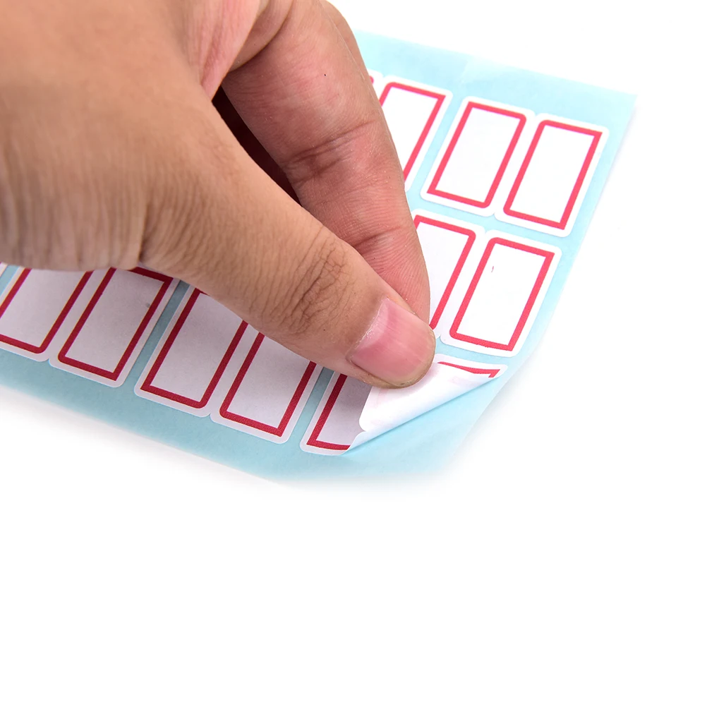 

12 Sheets 1 Pack Self Adhesive Sticky White Label Writable Name Stickers Blank Note Labels Stationery