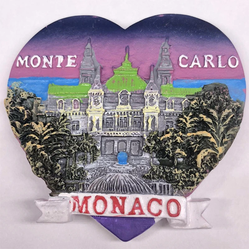 3d Fridge Magnet Monaco Tourist Souvenirs Craft gift Resin Refrigerator Sticker Magnets Stickers Decoration | Дом и сад