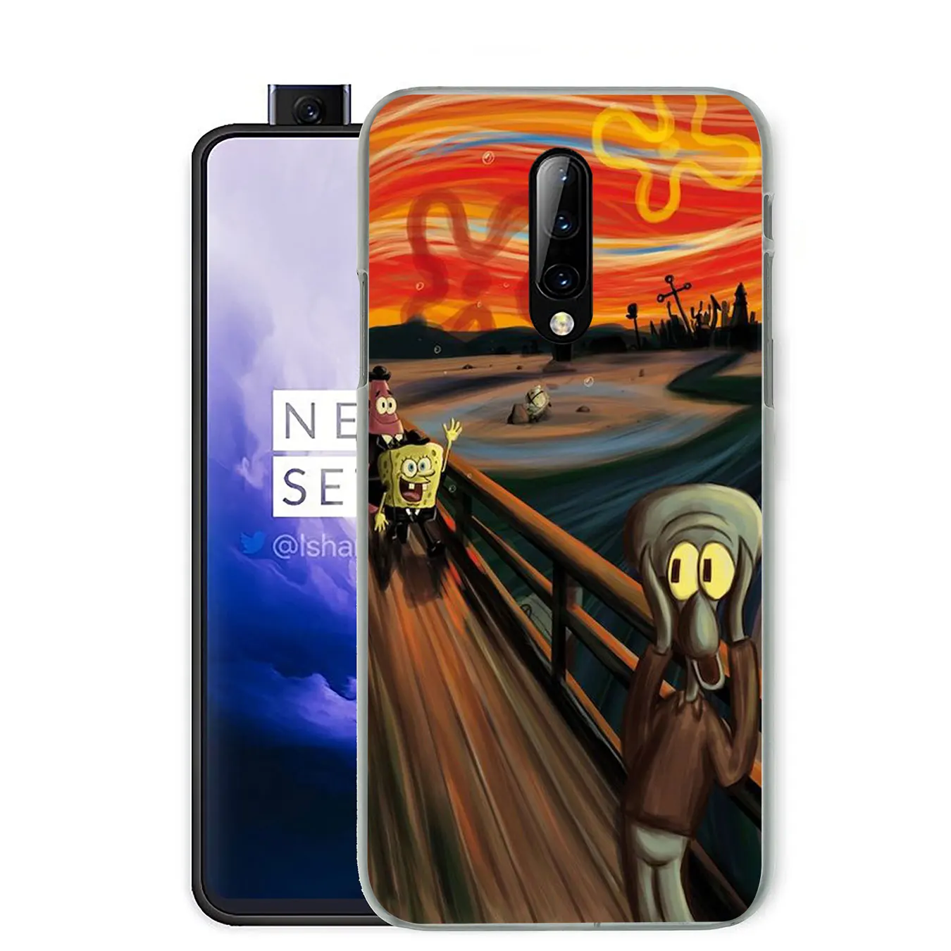 Чехол для телефона из жесткого пластика с губкой Бобом Oneplus 7 7T Pro 6T 5 5T 7Pro One