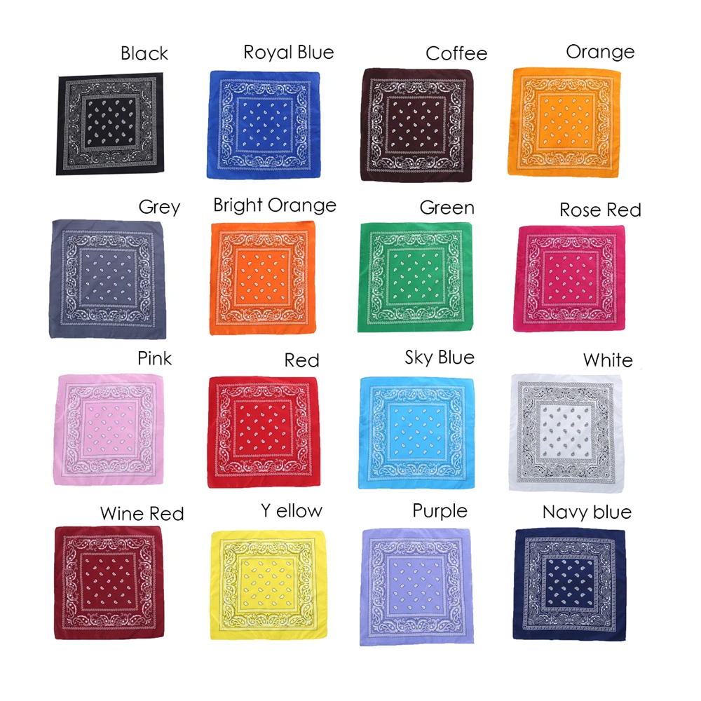 

12pcs Hiking Scarves Assorted Paisley Printed Bandanas Cotton Cloth Scarf Wrap Washable Cycling Cap Sport Scarf Bike Hat