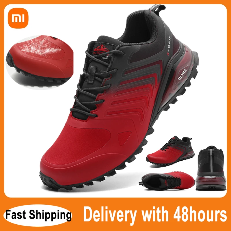 

Мужские беговые кроссовки XiaoMi, водонепроницаемые низкие кеды, легкая обувь для кемпинга, уличные треккинговые Нескользящие прогулочные ке...