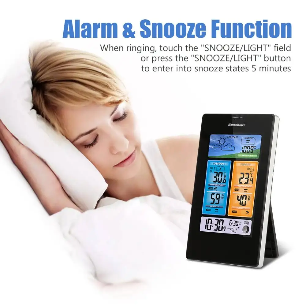 Погодная станция Беспроводная внутренняя наружная цифровая прогноз погоды