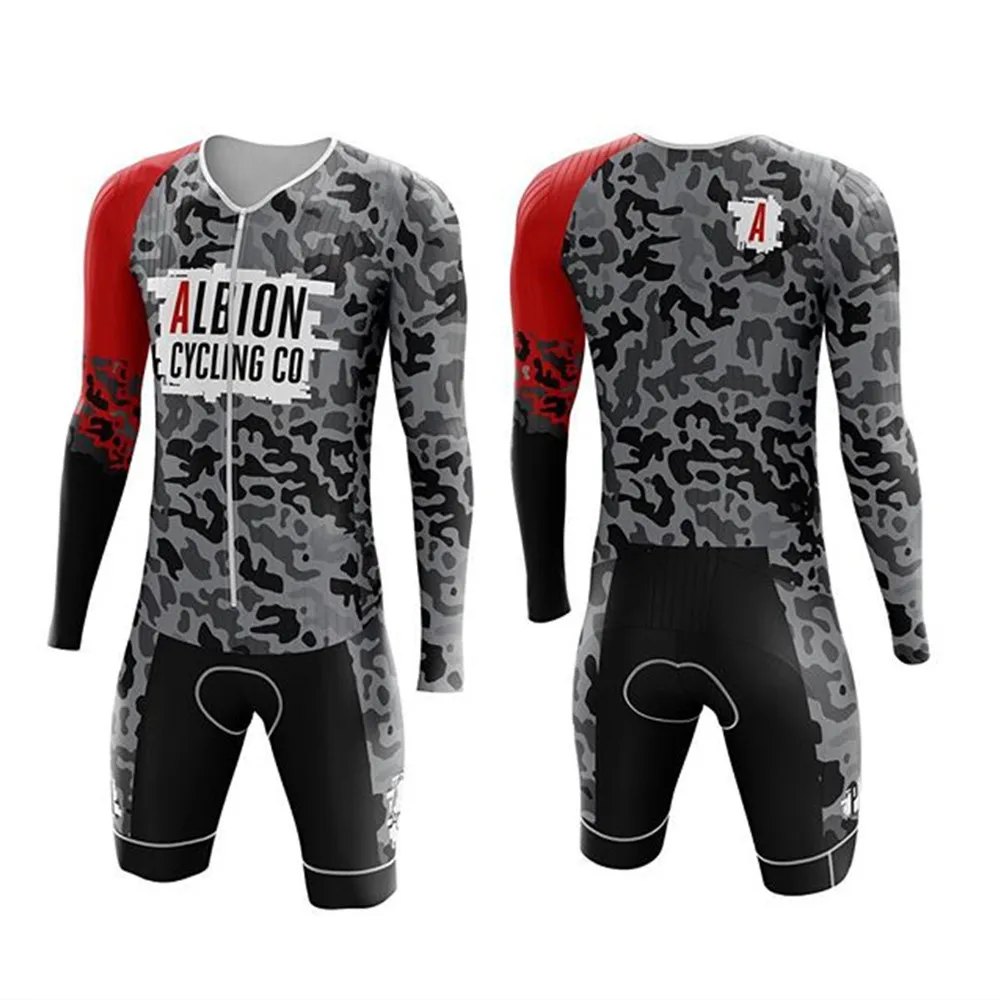 

Lange Body Triathlon Pak Fietsen Ropa Ciclismo Jumpsuit Set 9D Pad Mtb Fiets Mouw Schaatspak Fietsen Mens Cycling Clothes Uci