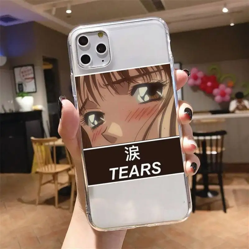 

Sad Japanese Anime Aesthetic Phone Case Transparent soft For iphone 5 5s 5c se 6 6s 7 8 11 12 plus mini x xs xr pro max