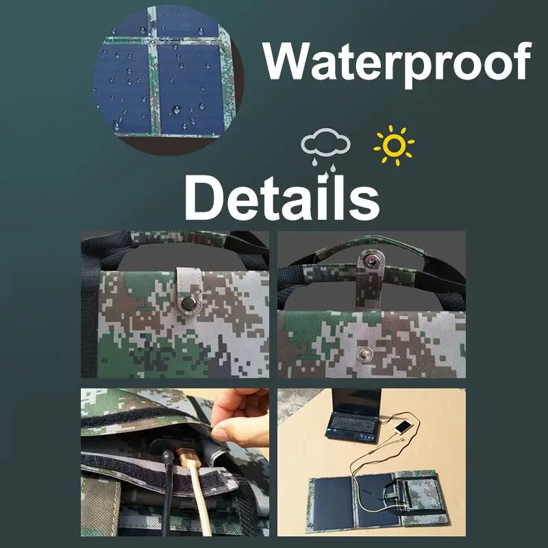 150 Вт Складная солнечная панель 12 В/5 В портативное зарядное устройство с двойным