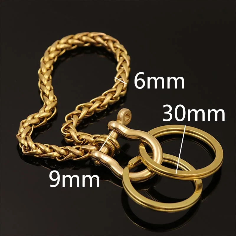 6 мм модная твердая латунь D Скоба O Ring кошелек цепь мужские брюки декоративная