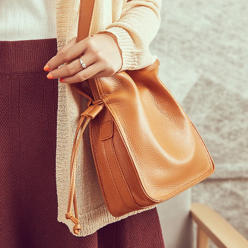 Новинка 100% натуральная кожа женская сумка через плечо Большая вместительная