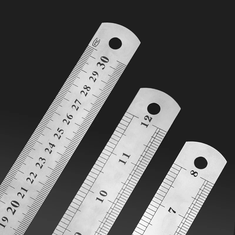 

15/20/30cm Sewing ruler Foot Sewing Stainless Steel Metal Straight Ruler Ruler Tool Precision Double Sided Measuring Tool