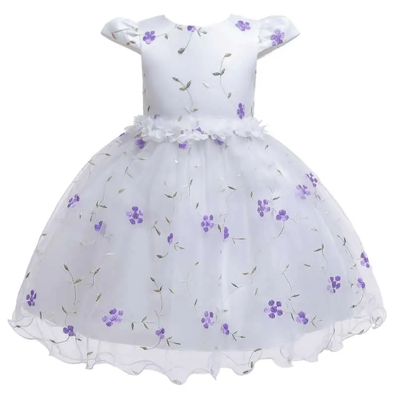 Girls Party Dress J Праздничное платье с цветочным рисунком для маленьких девочек; торжественный костюм для малышей; свадебное платье с цветочным принтом для девочек; кружевное бальное платье без рукавов с цветочным принтом - Цвет: Girls Party Dress J