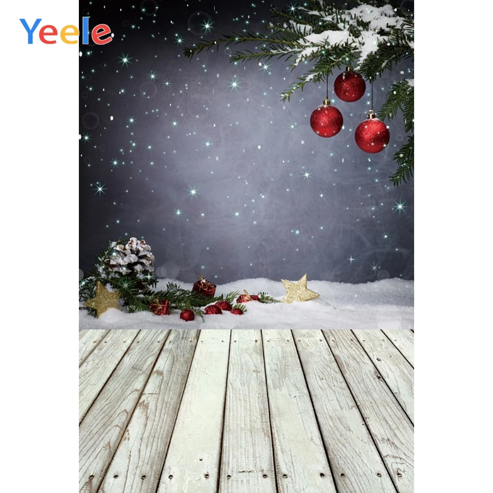 Yeele фон для фотосъемки новый год снег зима деревянный пол индивидуальные дети