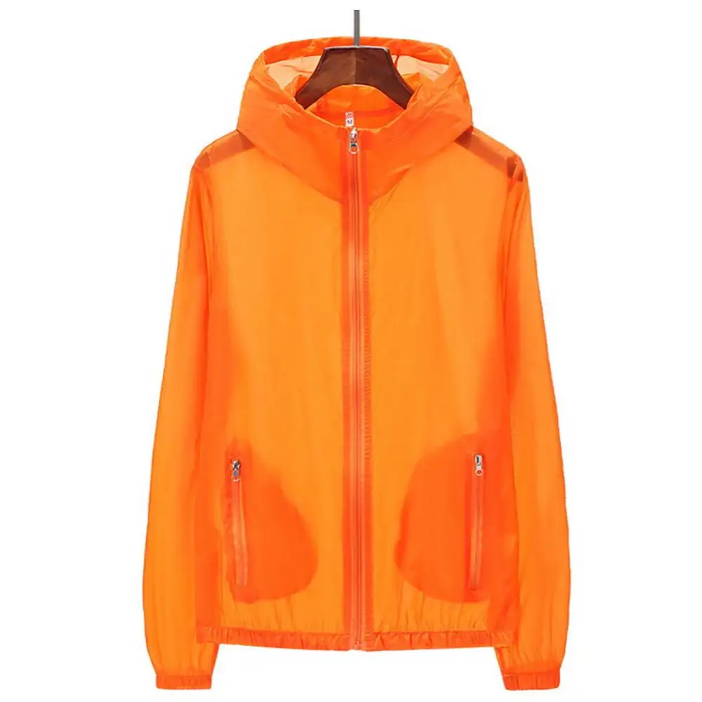 60%HOTUnisex Summer Pockets Zip Hooded Windproof Sun Protection Coat Fishing Jacket