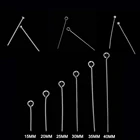 Шпилька с плоским наконечником из нержавеющей стали для изготовления ювелирных изделий, аксессуары, 15 мм, 20 мм, 25 мм, 30 мм, 35 мм, 40 мм, оптовые поставки