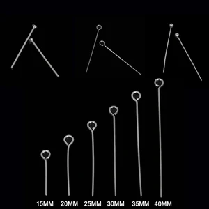 Шпилька с плоским наконечником из нержавеющей стали для изготовления ювелирных изделий, аксессуары, 15 мм, 20 мм, 25 мм, 30 мм, 35 мм, 40 мм, оптовые поставки