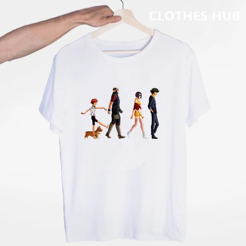 Футболка с круглым вырезом и коротким рукавом в стиле японского аниме|Мужские