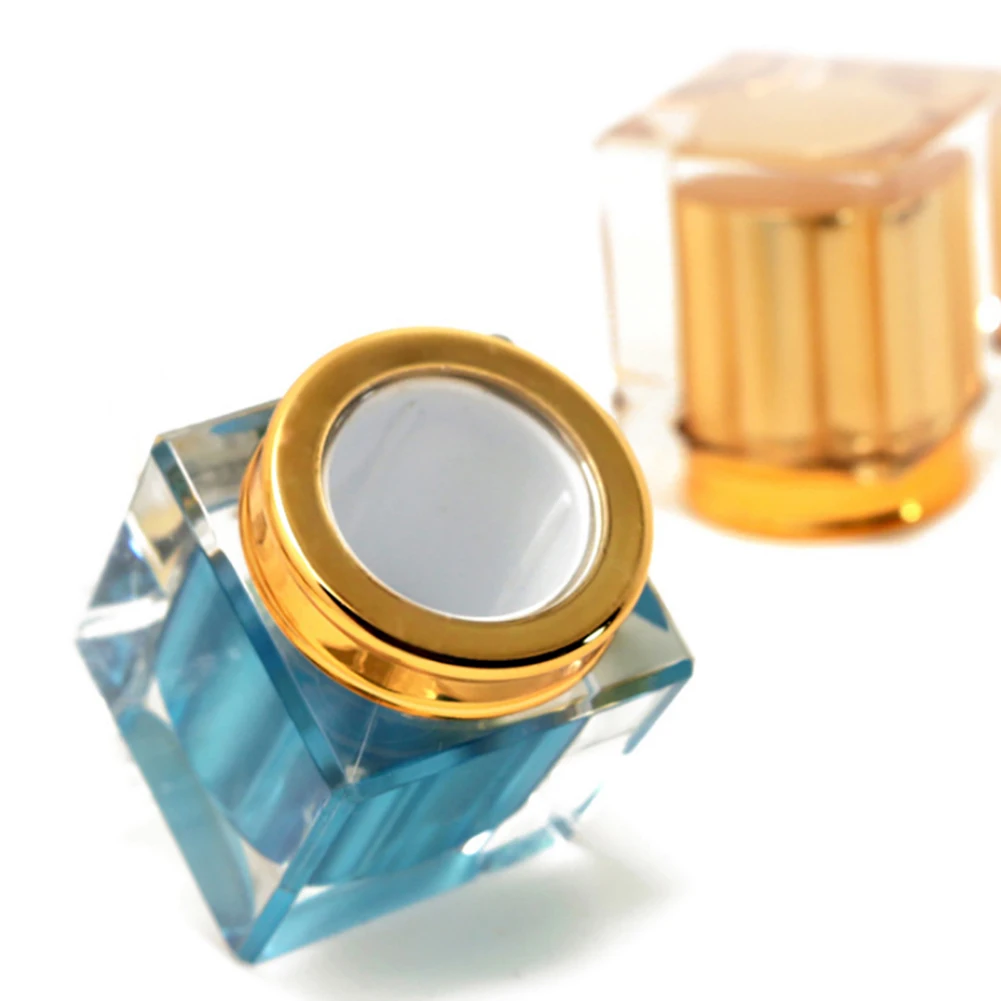 30 мл портативный квадратный прозрачный многоразовый стеклянный флакон для