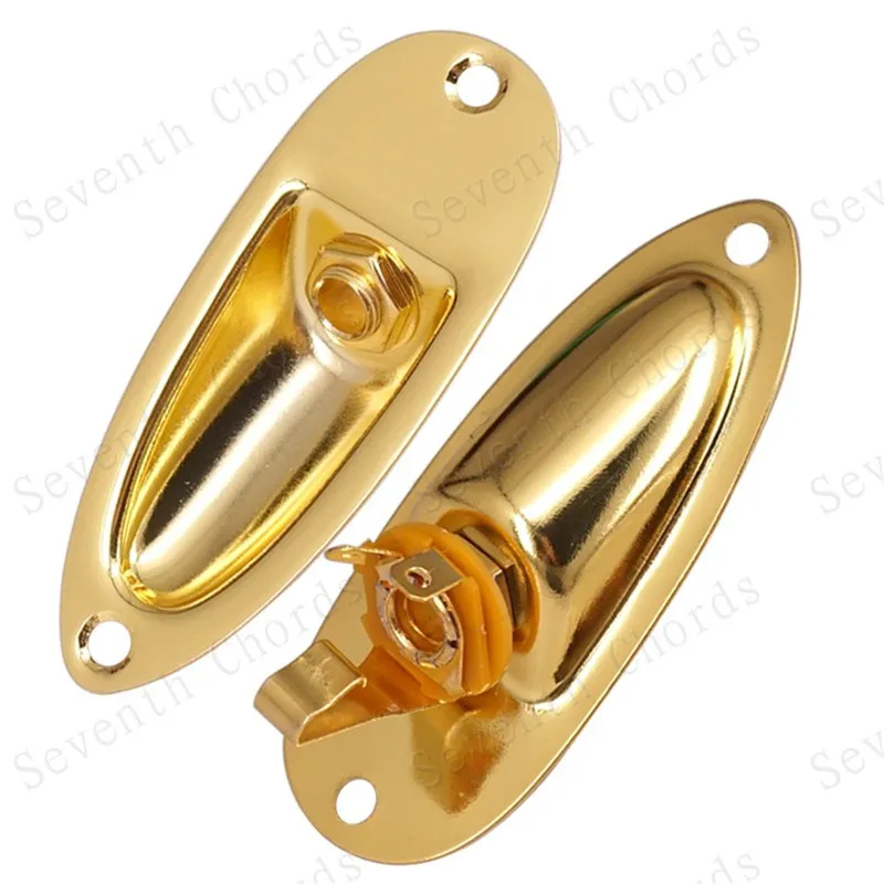 1 шт. золотистый и черный лодка Стиль Накладка для Джек разъёма 1/4 &quotгитарный