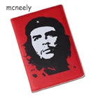 Обложка для паспорта Che Guevara, кожаный чехол красного цвета для банковских и кредитных карт, портмоне для билетов, для мужчин и женщин, дорожная сумка для паспорта, удостоверения личности