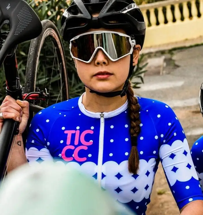Latest Cycling Jersey Women Summer short sleeve female cycle clothing MTB BMX Road bike riding wear Breathable sport shirt - Цвет: 14